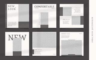 Abstract White and Black Fashion Flyer or Social Media Banner vector