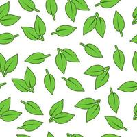 tea leaves seamless pattern perfect for background or wallpaper vector