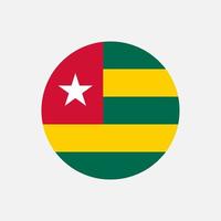 país togo. bandera de togo ilustración vectorial vector