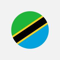 país tanzania. bandera de tanzania ilustración vectorial vector