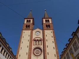 The city of Wuerzburg at the river main photo