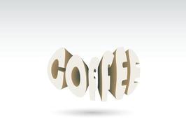 Word forms COFFEE Word art Isolated vector