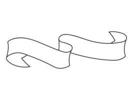 cinta banner vector contorno estilo vintage cintas dibujado a mano
