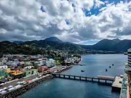 Roseau the capital of Dominica from the perspective of the cruise Terminal photo