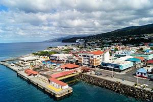 Roseau the capital of Dominica from the perspective of the cruise Terminal photo