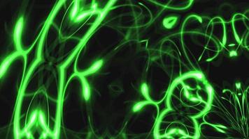 Green glow kaleidoscope mirror pattern