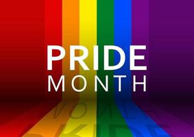 Pride month background with rainbow design vector