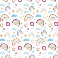 Boho style rainbow pattern background vector