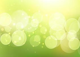 green bokeh lights background design vector