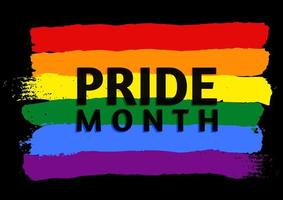 Grunge pride month flag background vector