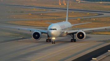 FRANKFURT AM MAIN, GERMANY JULY 19, 2017 - Air Canada Boeing 777 taxiing after landing at 07L. Fraport, Frankfurt, Germany video