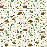 Sheep cute animal seamless pattern vector