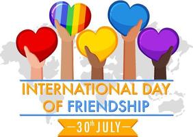 International Friendship Day banner design vector