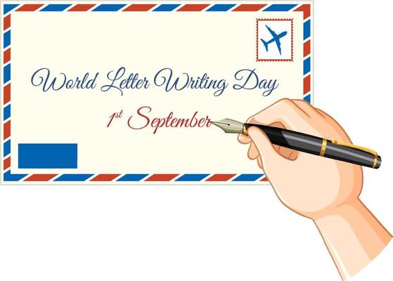 World Letter Writing Day Banner Design