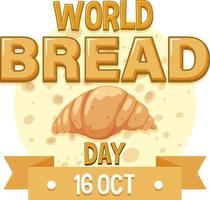 World Bread Day 16 October Logo Design vector