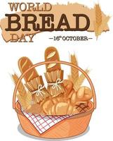 World bread day poster design vector