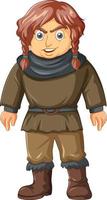 A medieval dwarf  cartoon character vector