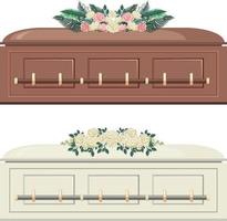 Set of different coffins vector