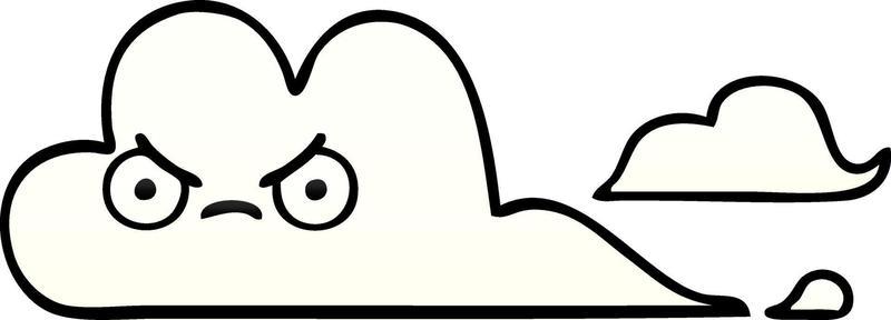 gradient shaded cartoon white cloud