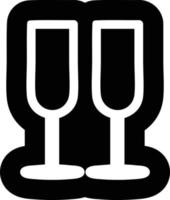 champagne glasses icon vector