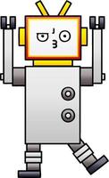 gradient shaded cartoon robot vector