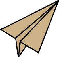 cute cartoon paper aeroplane vector