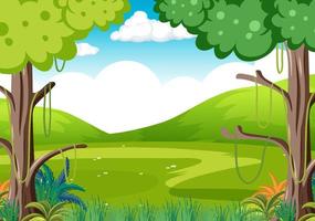 Forest nature background template vector