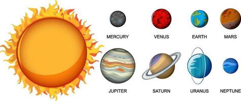 sistema solar con planetas vector
