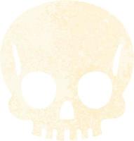 quirky retro illustration style cartoon skull vector
