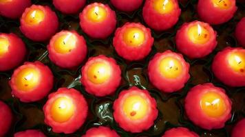 Top view of lotus lamp candle video
