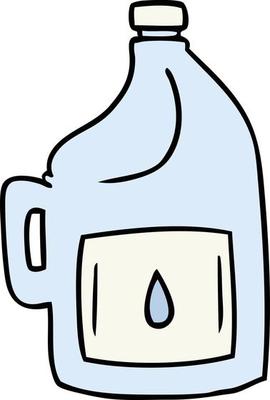 cartoon doodle of a large drinking bottle