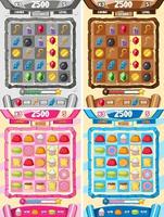 A game background template with elements vector