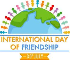 International Friendship Day banner design vector