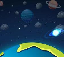 Outer space background wallpaper vector