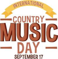International Country Music Day Banner vector