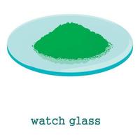 Watch glass icon, cartoon style vector