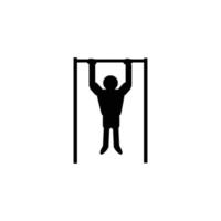 icono de gimnasio fundamento blanco para aplicaciones y web vector