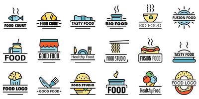 Food courts breakfast logo vector flat