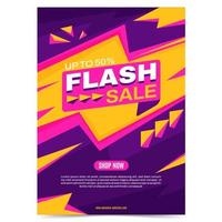 Flash Sale Poster Template vector