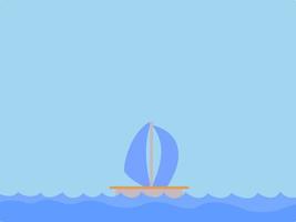 sailing boat in sunny weather vector