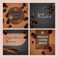 Coffee Beans Social Media Template vector