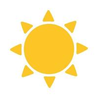 Sun Icon Clipart Vector in White Background Image
