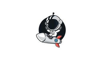 diseño de mascota de astronauta vector