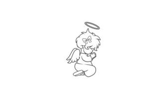 niño ángel ilustración vector