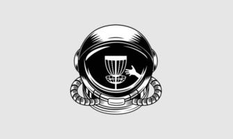 Astronaut helmet illustration vector