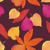 Vector seamless pattern from autumn leaves. Background for design, graphics, printing.