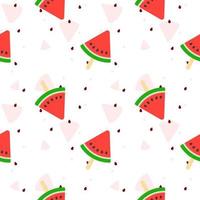 Seamless pattern of watermelon popsicle pattern vector