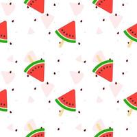 Seamless pattern of watermelon popsicle pattern vector