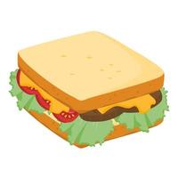 Sandwich ingredients composition with bread vector