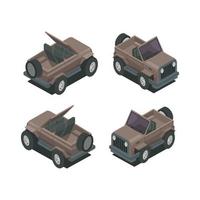 ofroad cars isometric vector illustration design